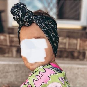 Ghost face top knot toddler
